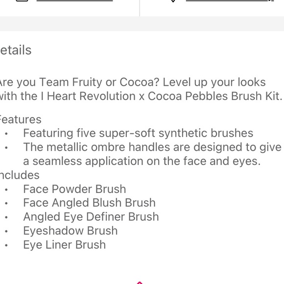Makeup Revolution Cocoa Pebbles Brush Set I Heart Revolution BNIB - Picture 7 of 8
